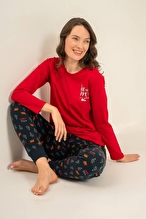 Roly Poly Kadın Pijama Takımı RP3932-S.KRMZ
