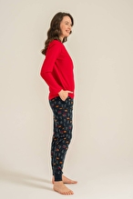 Roly Poly Kadın Pijama Takımı RP3932-S.KRMZ