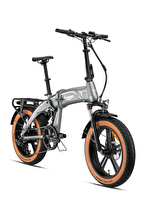 Loop Elektrikli Bisiklet ARMOUR - 20J - Katlanır (FAT Bike) - 7 Vites - H.Disc - Elektrikli - Mat Gri / Gri