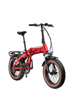 Loop Elektrikli Bisiklet ARMOUR 20J - Katlanır (FAT Bike) - 7 Vites - H.Disc - Elektrikli - Kırmızı-Siyah
