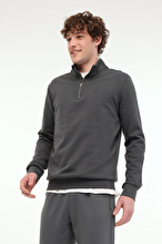 Lumberjack Erkek Sweatshirt BS47 HZIP SW ANTRASIT