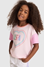U.S Polo Assn. Kız Çocuk Tişört PU-9425VR078