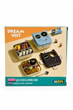 Dream Vest Tek Katlı Kare Kedi Çelik Beslenme Kutusu 1120 ML+70ML