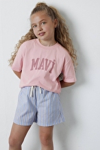 Mavi Kız Çocuk Tişört M7610479-71015