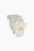 Kitikate Organik Cute Bunny 3'lü Kruvaze Kısa Kol Body S60920