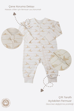 Kitikate Organik Uni Moon Fermuarlı Tulum S61092