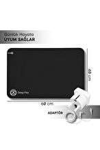 Deep Flex Stres Azaltıcı ve Enerji Dengeleyici Topraklama Matı Set (Mat + Kablo + Priz Adaptörü) 40x60 cm