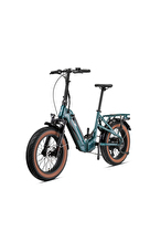 Loop Elektrikli Bisiklet COASTER - 20 Jant " - Katlanır (FAT Bike) - 7 Vites - Elektrikli - Yeşil-Gri