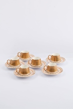 S.Moreno 1453 R-90 Cc Geo İstiridye1 Kahve Set 12P
