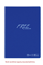 Keskin Color Free A4 100 Yaprak Kareli PP Kapak Spiralli Defter