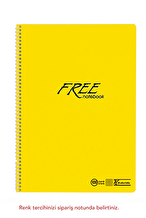 Keskin Color Free A4 100 Yaprak Kareli PP Kapak Spiralli Defter