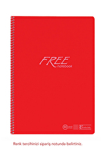 Keskin Color Free A4 60 Yaprak Kareli PP Kapak Spiralli Defter