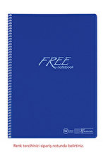 Keskin Color Free A4 60 Yaprak Kareli PP Kapak Spiralli Defter