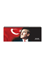 Keskin 2026-AJ-65 12*33,5 Spr.Haftalık Masa Ajandası-Atatürk