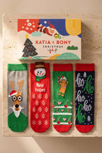 Katia&Bony Unisex 4'lü Çorap 22201W3038.RNK