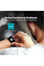 ttec Tempus 51 mm TFT Ekranlı Dikdörtgen Metal Kasa Akıllı Saat 2SW03S-Siyah