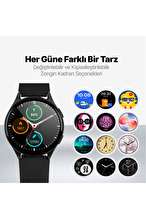 ttec Tempus Pro 36mm AMOLED Ekranlı Yuvarlak Alüminyum Kasa Akıllı Saat 2SW06S-Siyah