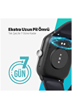 ttec Tempus Pro 47mm AMOLED Ekranlı Dikdörtgen Kasa Akıllı Saat 2SW04S-Siyah