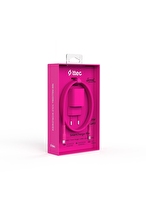 ttec 2SCG20LNP SmartCharger GAN 20W PD Seyahat Hızlı Şarj Aleti + USB-C - Lightning 120cm Kablolu Pembe