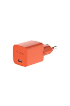 ttec 2SCG20CNT SmartCharger GAN 20W PD Seyahat Hızlı Şarj Aleti + USB-C - USB-C 3A Kablolu Turuncu