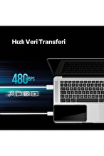 ttec 2DK54B USB-C - USB-C 100cm 60W PD Örgü Hızlı Şarj/Data Kablosu Beyaz