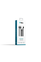 ttec AlumiCable Trio Şarj Kablosu 1mt. USB-A - USB-C / Lightning / Micro USB Siyah 2DK39S