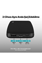 ttec ChargeUp 10.000mAh 15W Taşınabilir Şarj Aleti / Powerbank Siyah