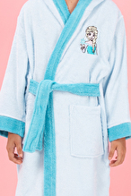 Özdilek Frozen Snowflake Nakışlı Disney Lisanslı Kapüşonlu Çocuk Bornozu 11/12 Yaş