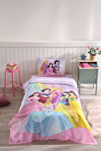 Özdilek Princess Rainbow Tek Kişilik Disney Lisanslı Lastikli Çarşaf Çocuk Pike Takımı