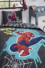 Özdilek Spiderman Street Tek Kişilik Lisanslı Lastikli Çarşaf Kapitone Çocuk Nevresim Takımı