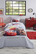 Özdilek Cars On The Road Tek Kişilik Disney Lisanslı Lastikli Çarşaf Kapitone Çocuk Nevresim Takımı
