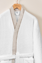 Cottons & Clouds Linen Nakışlı Kimono Bornoz