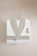 Cottons & Clouds Anchor Nakışlı Şal Yaka Bornoz