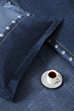 Özdilek Oregon Çift Kişilik Lastikli Çarşaf Denim Nevresim Takımı