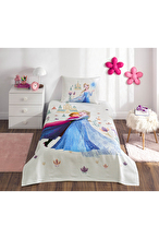 Özdilek Frozen Love Tek Kişilik Disney Lisanslı Lastikli Çarşaf Çocuk Pike Takımı