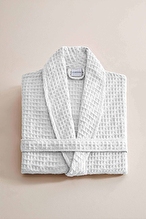 Cottons & Clouds Waffle Diagonal Şal Yaka Bornoz