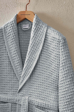 Cottons & Clouds Waffle Diagonal Şal Yaka Bornoz