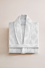 Cottons & Clouds Lattice Şal Yaka Bornoz