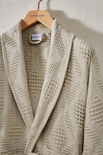 Cottons & Clouds Lattice Şal Yaka Bornoz