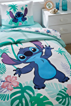 Özdilek Stitch Summer Tek Kişilik Disney Lisanslı Lastikli Çarşaf Çocuk Nevresim Takımı