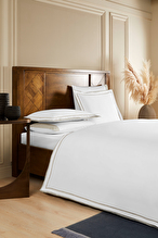 Cottons & Clouds Natura Lastikli Çarşaf King Size Nakışlı Saten Nevresim Takımı
