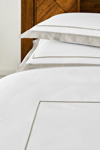 Cottons & Clouds Harmony Lastikli Çarşaf Süper King Size Nakışlı Saten Nevresim Takımı