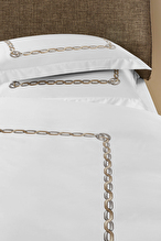 Cottons & Clouds Jewel Lastikli Çarşaf King Size Nakışlı Saten Nevresim Takımı