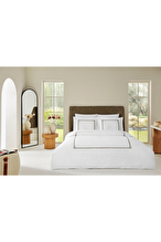 Cottons & Clouds Jewel Lastikli Çarşaf King Size Nakışlı Saten Nevresim Takımı