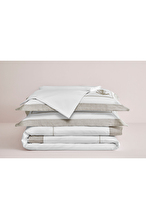Cottons & Clouds Anchor Lastikli Çarşaf Süper King Size Nakışlı Saten Nevresim Takımı