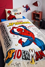 Özdilek Spiderman Web Sling Tek Kişilik Lisanslı Lastikli Çocuk Nevresim Takımı