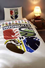 Özdilek Harry Potter Hogwarts Tek Kişilik Lisanslı Lastikli Çocuk Nevresim Takımı