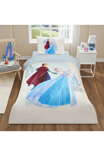 Özdilek Frozen Elsa Anna Tek Kişilik Disney Lisanslı Lastikli Çocuk Nevresim Takımı