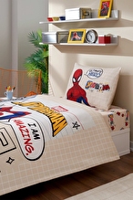 Özdilek Spiderman Web Slinger Tek Kişilik Lisanslı Lastikli Çarşaf Çocuk Pike Takımı