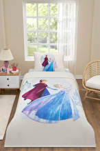 Özdilek Frozen Elsa And Anna Tek Kişilik Disney Lisanslı Lastikli Çarşaf Çocuk Pike Takımı